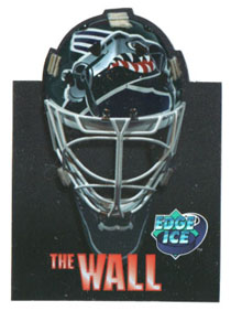 1995-96 Edge Ice THE WALL DIE-CUT Masks Troy Gamble (G) Aeros #TW4