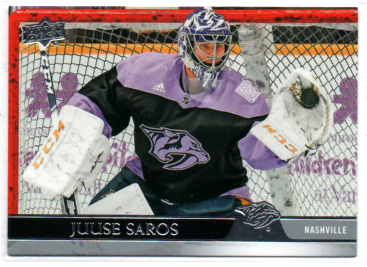 2020-21 Upper Deck Hockey #107 Juuse Saros (G) Predators