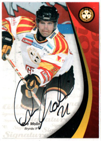 2006-07 SHL Elitset Ove Molin Brynäs SIGNATURE