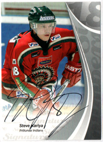 2006-07 SHL Elitset Steve Kariya Frölunda 13/18  SILVER SIGNATURE