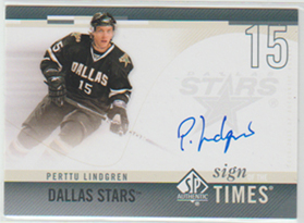 2010-11 SP Authentic AUTOGRAPH Perttu Lindgren Stars #SOT-PL