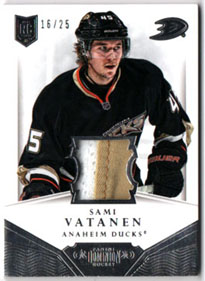2013-14 Dominion JERSEYS Prime 16/25 Sami Vatanen RC Ducks #DSV