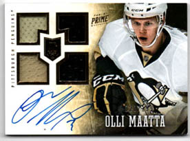 2013-14 Panini Prime JERSEYS - AUTOGRAPH 022/199 Olli Määttä RC Penguins #177