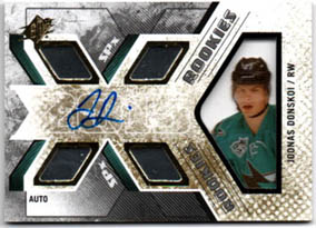 2015-16 UD  SPx AUTOGRAPH 250/299 Joonas Donskoi RC Sharks #137