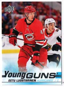 2019-20 Upper Deck YOUNG GUNS #490 Eetu Luostarinen Hurricanes RC