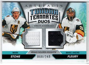 2020-21 Artifacts Hockey TUNDRA TEAMMATES DUOS /249 Mark Stone – Marc-Andre Fleury