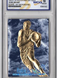 1996-97 Skybox EX-2000 23KT GOLD ROOKIE- SKY-BACKGROUND #NNo Kobe Bryant ROOKIE Los Angeles Lakers GEM-MT 10