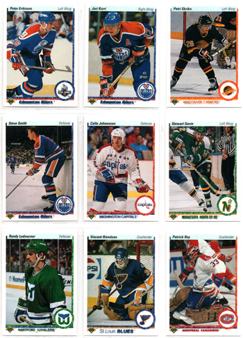 1990-91 Upper Deck Hockey #145 Peter Eriksson RC UER/(Photo actually/Tommy Lehmann Oilers