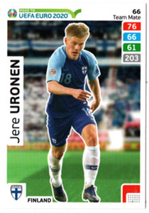 Road to 2020 Panini Uefa EURO #66 Jere Uronen FINLAND