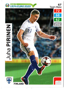 Road to 2020 Panini Uefa EURO #67 Juha Pirinenen FINLAND