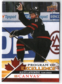 2020-21 Upper Deck Series 2 UD CANVAS PROGRAM OF EXCELLENCE #C256 Alexis LafReniere Team Canada