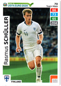 Road to 2020 Panini Uefa EURO #70 Rasmus Schuller FINLAND