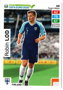 Road to 2020 Panini Uefa EURO #68 Robin Lod FINLAND