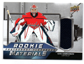 2020-21 Upper Deck Series 2 ROOKIE MATERIALS #RM-SA Ilya Samsonov (G) Capitals