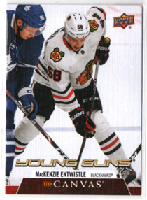 2020-21 Upper Deck Series 2 UD CANVAS YOUNG GUNS #C238 MacKenzie Entwistle RC Blackhawks