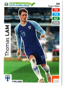 Road to 2020 Panini Uefa EURO #69 Thomas Lam FINLAND
