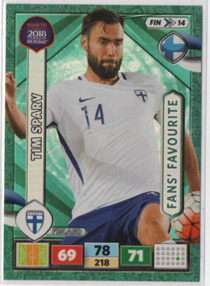 Road to 2018 FIFA WC FAN'S FAVORITE #14 Tim Sparv FINLAND