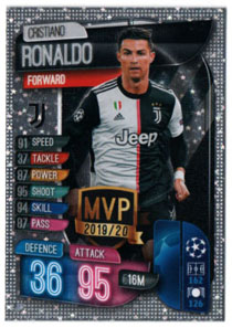 2019-20 Topps Match Attax Champions League MVP Silver FOIL Cristiano Ronaldo Juventus