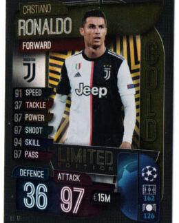 2019-20 Topps Match Attax Champions League LIMITED EDITION GOLD Cristiano Ronaldo Juventus