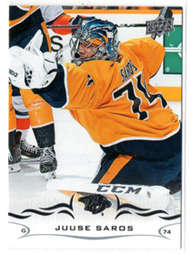 2018-19 Upper Deck Hockey #356 Juuse Saros (G) Predators