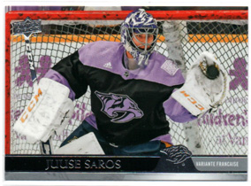 2020-21 Upper Deck Hockey VARIANTE FRANCAISE #107 Juuse Saros (G) Predators