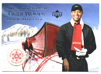 2001 Upper Deck St.NICK'S CLASSIC BALL MARKER CARD Tiger Woods