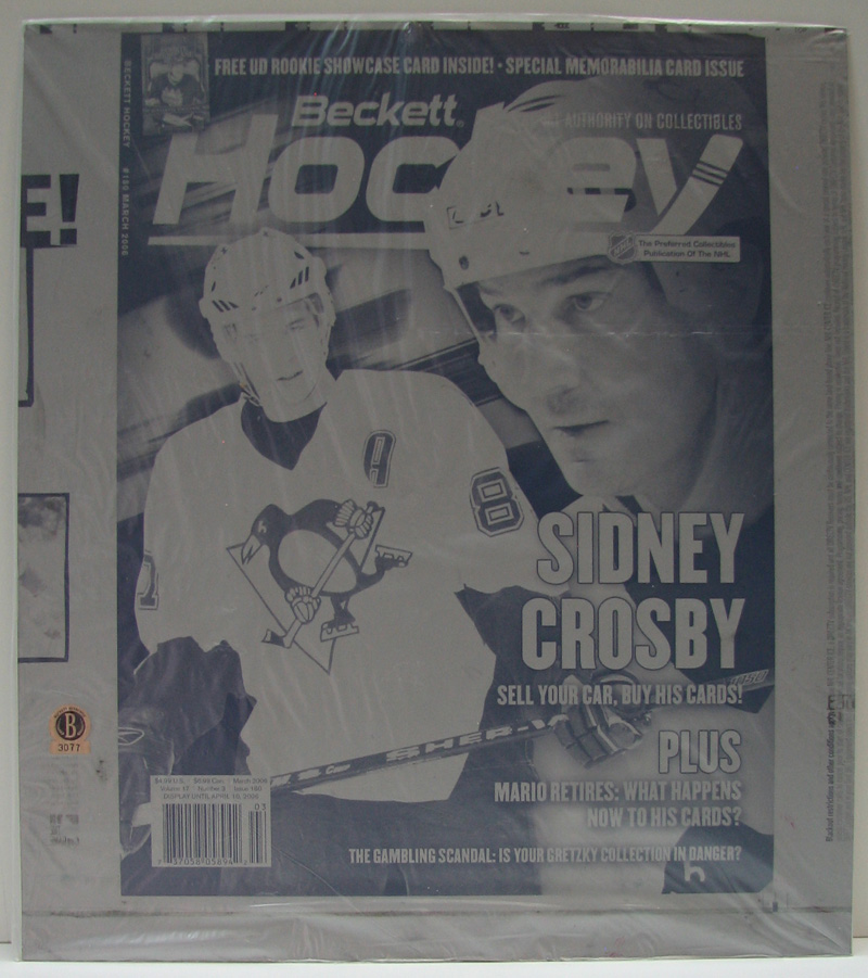 Beckett Sidney Crosby RC - Mario Lemieux Beckett PRINTING PRESS PLATES #3077-3080 - Image 2
