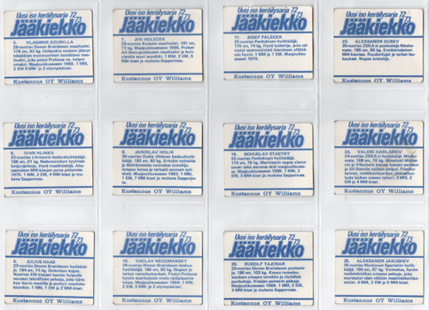 1972-73 Finnish Jääkiekko WILLIAMS Cards (RARE) - Image 2