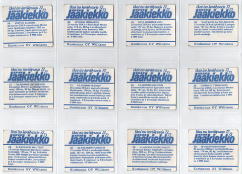 1972-73 Finnish Jääkiekko WILLIAMS Cards (RARE) - Image 4