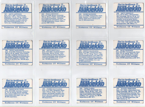 1972-73 Finnish Jääkiekko WILLIAMS Cards (RARE) - Image 10