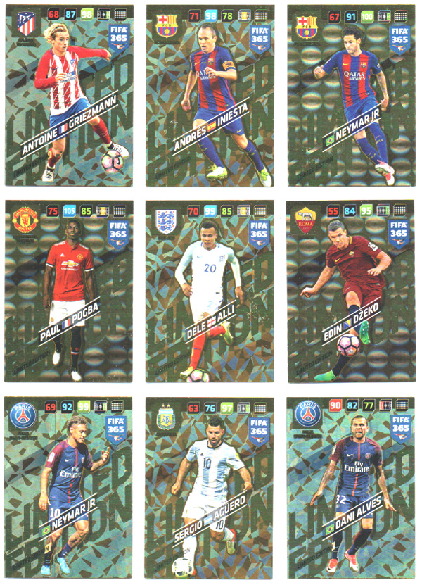 2018 Panini FIFA 365 LIMITED EDITION Cards