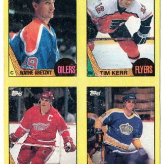 1987 Topps Wax Box Bottom Wayne Gretzky-Kerr-Yzerman-Robitaille