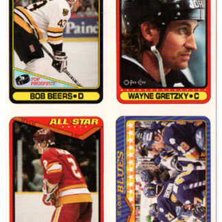 1990-91 O-Pee-Chee Wax Box Bottom Wayne Gretzky-Beers-MacInnis-St.Louis Blues MINT!
