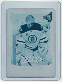 2014-15 UD MVP Tuukka Rask (G) MAGNETA 1/1 PRINTING PLATE Bruins #258