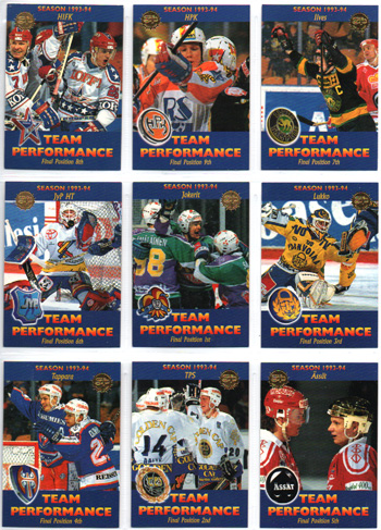 1994-95 SISU Series 1 Hockey TEAM PERFORMANCE #178 Final Postion 8th HIFK