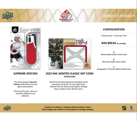2022-23 SP Game Used Hockey HOBBY Laatikko - Image 6