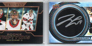2022-23 Trilogy Hockey ROOKIE TRIPTYCHS #RT-MS Mads Sogaard (G) RC Senators
