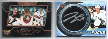 2022-23 Trilogy Hockey ROOKIE TRIPTYCHS #RT-MS Mads Sogaard (G) RC Senators