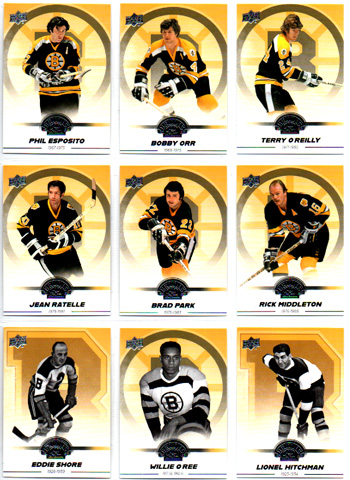 2023-24 UD Boston Bruins 100 Centennial Set #34 Base Set Pavel Zacha Bruins