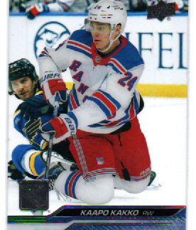2023-24 Upper Deck Hockey Series 1 CLEAR CUT #123 Kaapo Kakko Rangers