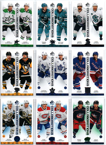 2023-24 SP Authentic COLLABORATIONS GREEN #C12 Patrik Laine/Adam Fantilli Blue Jackets