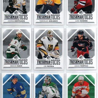 2023-24 SP Authentic FRESMAN FOCUS GREEN #FF40 Matthew Poitras Bruins