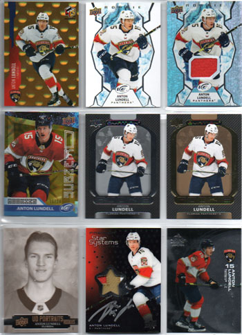 2021-22 UD Extented Hockey HoloGrFx ROOKIE GOLD #HG-3 Anton Lundell RC Panthers