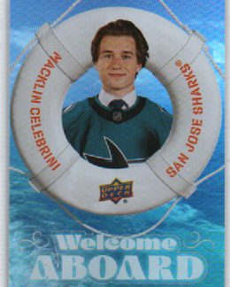 2024-25 UD Series 2 WELCOME ABOARD #WA-8 Macklin Celebrini Sharks