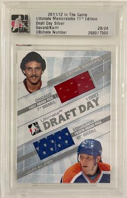 2006-07 ITG Ultimate Memorabilia DRAFT DAY 20/24 Jari Kurri Oilers -Dennis Savard Blackhawks