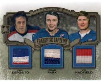 2012 ITG Franchise Captains GOLD JERSEYS Out of 10 Esposito-Park-Hadfield Rangers #FC-14