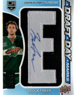 2024-25 SP Game Used DRAFT DAY MARKS AUTO 03/35 Brock Faber Wild #DDM-BF