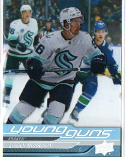 2024-25 UD Extended YOUNG GUNS CLEAR CUT ACETATE #469 Logan Morrison Kraken RC