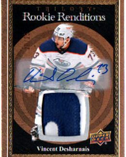 2023-24 Trilogy Rookie Renditions PATCH AUTOGRAPH 20/25 Vincent Desharnais Oilers #RR-38