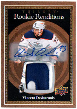 2023-24 Trilogy Rookie Renditions PATCH AUTOGRAPH 20/25 Vincent Desharnais Oilers #RR-38